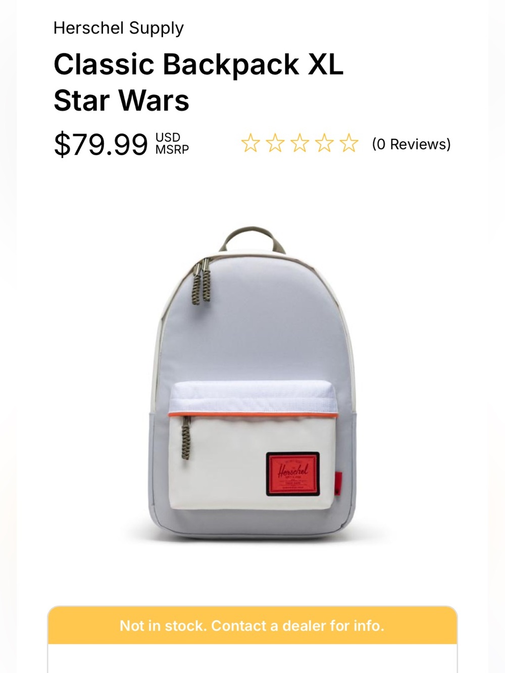 Herschel Supply Company Limited Edition Star Wars Backpack - Picture 3 of 8